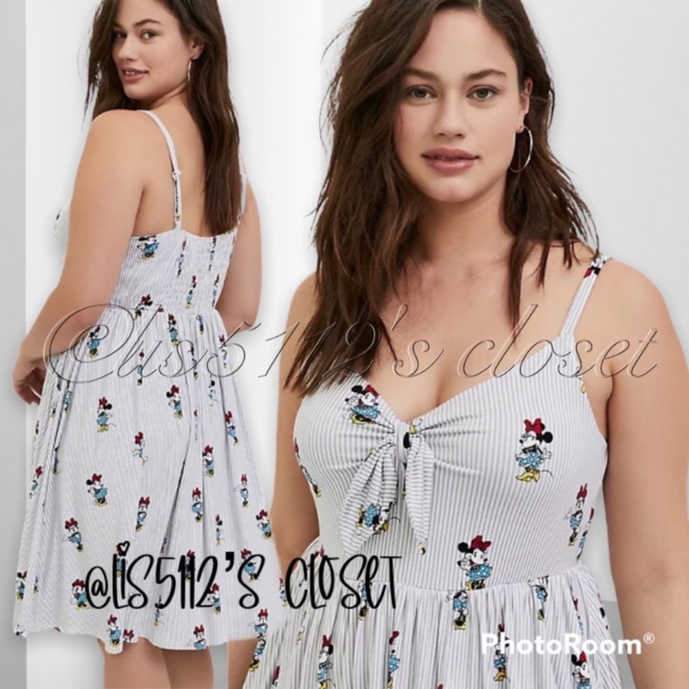 Torrid x Her Universe Disney Retro Minnie Mouse Striped Swing Dress 4X 26 - Picture 6 of 14
